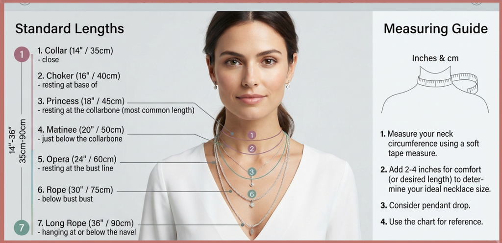 Necklace Size Chart & Guide