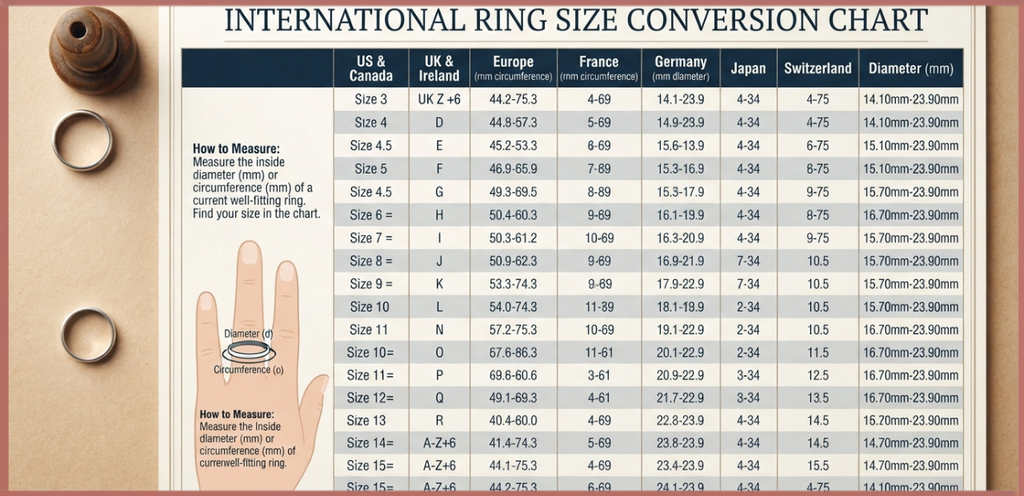 Ring Size Conversion Chart