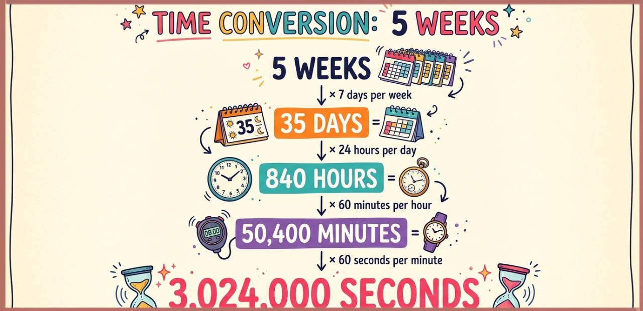 Time Conversion of Five Weeks