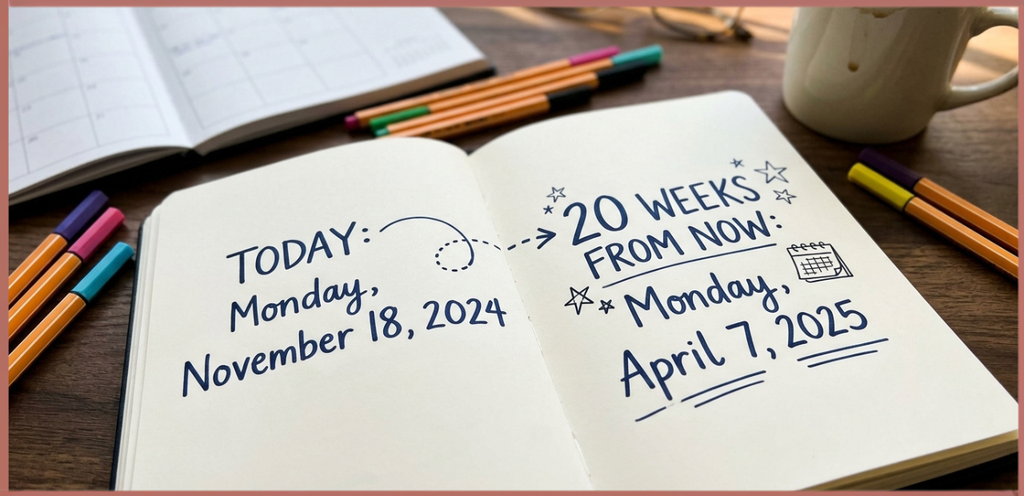 What Date Is 20 Weeks From Today?