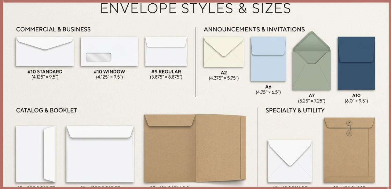 Envelope Styles and Sizes