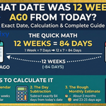 What Date Is 12 Weeks Ago From Today? Exact Date, Calculation & Complete Guide