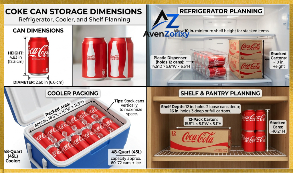 Coke Can Storage Dimensions