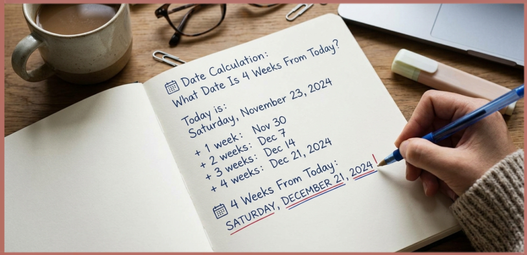 What Date Is 4 Weeks From Today?