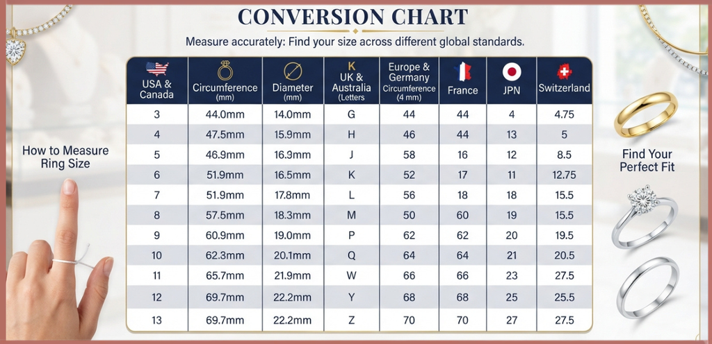 Ring Size Conversion Chart